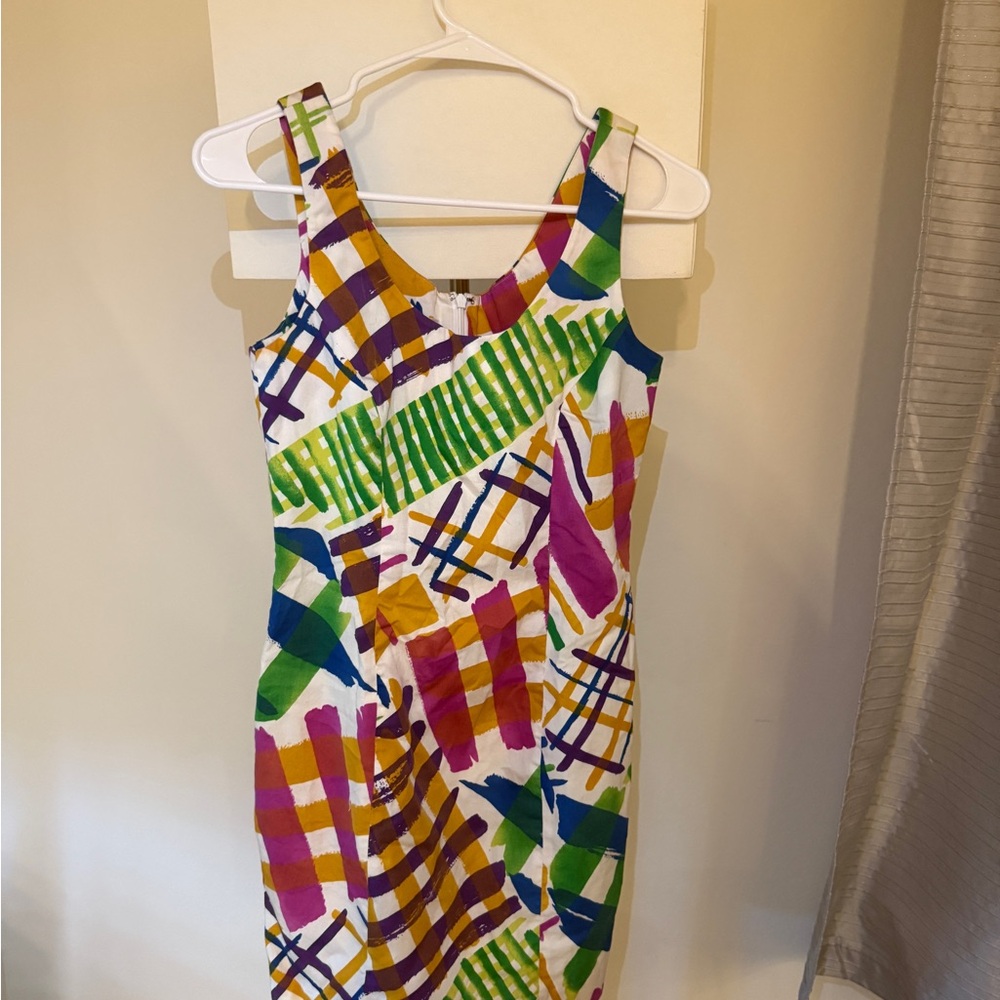 Kenar Multicolor Vintage Geometric Dress